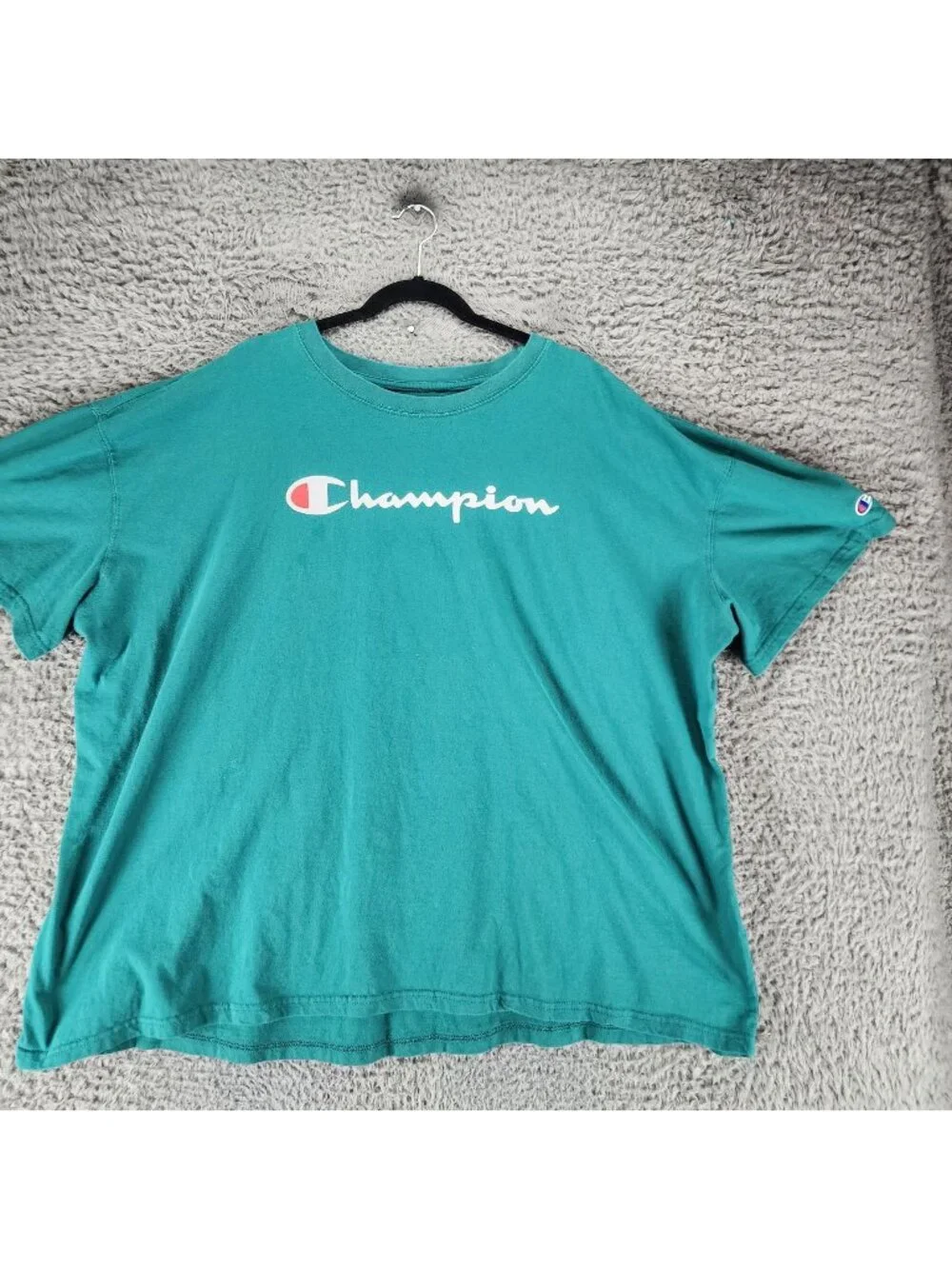 Champion Shirt Mens 3XL Green 100% Cotton Jersey Short Sleeve Tee - Picture 1 of 7